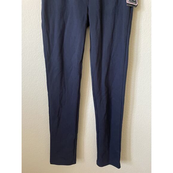 Lot Of 2 Chaps Navy Blue Uniform Elastic Waist Ponte Knit Jeggings Pants Size 12 - Picture 8 of 15